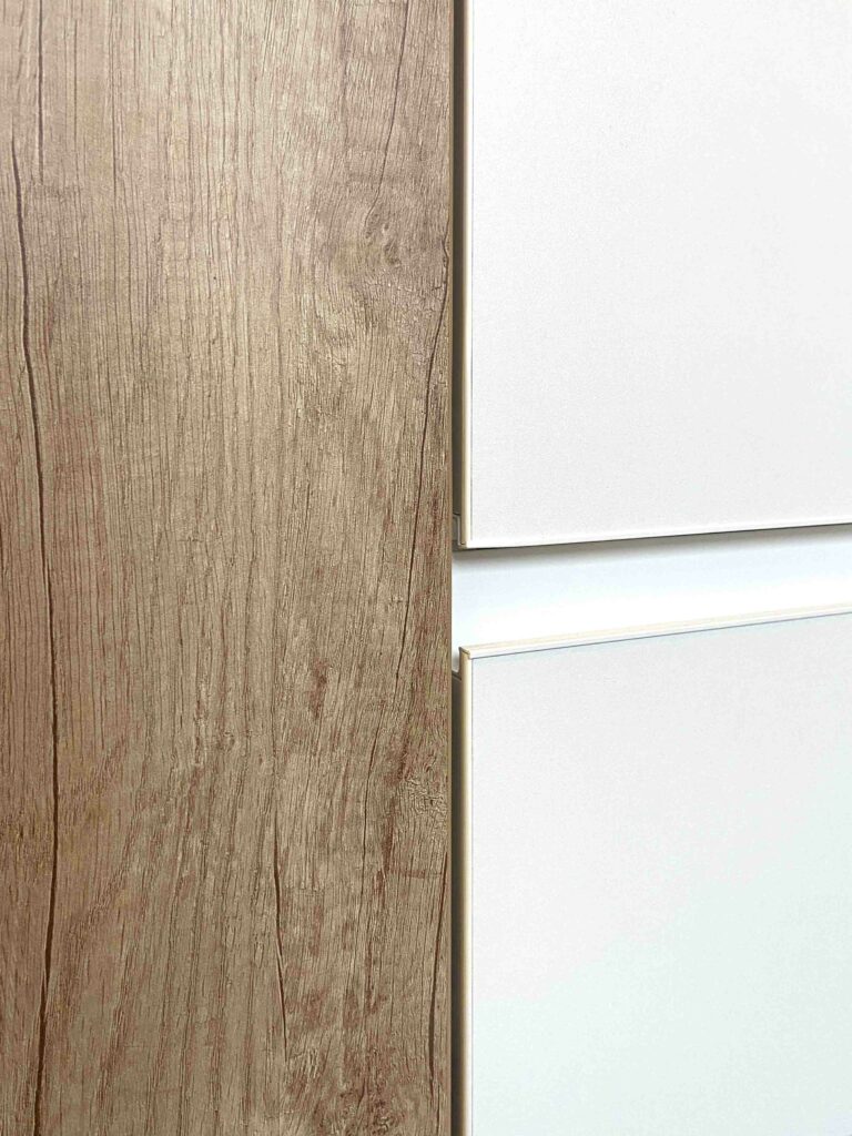 Matériaux blanc et bois